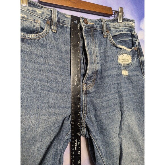 KanCan Distressed High Rise Straight Leg Jeans Size 9/28 Button Fly - Picture 6 of 7